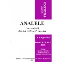 Analele USV- Seria Filologie, A. Lingvistică, Tomul XVI, Nr 1, 2010