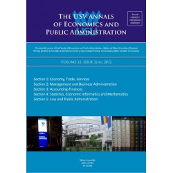 The USV Annals of Economics and Public Administration VOLUME 12, ISSUE 2(16), 2012