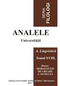 Analele USV- Seria Filologie, A. Lingvistică