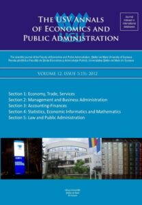 The USV Annals of Economics and Public Administration VOLUME 12, ISSUE 1(15), 2012