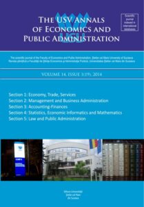 The USV Annals of Economics and Public Administration VOLUME 14, ISSUE 1(19), 2014