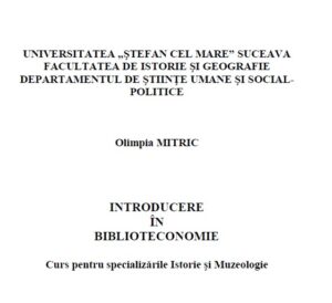 INTRODUCERE  IN BIBLIOTECONOMIE