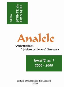 Analele Universitatii Stefan cel Mare, Seria Stiinte ale educatiei, tomul V, nr. 1, 2006-2008